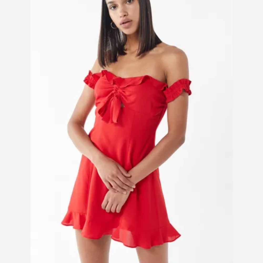 NWT urban outfitters off the shoulder red dress
